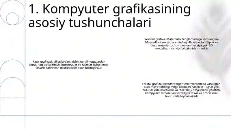 Kompyuter Grafikasinining Asosiy Tushunchalari 2