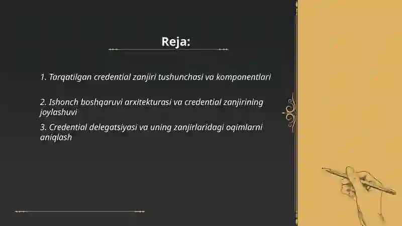Tarqatilgan credential zanjiri 2