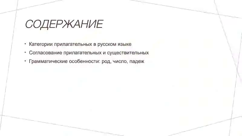 Разряды прелагательных. Согласование 2