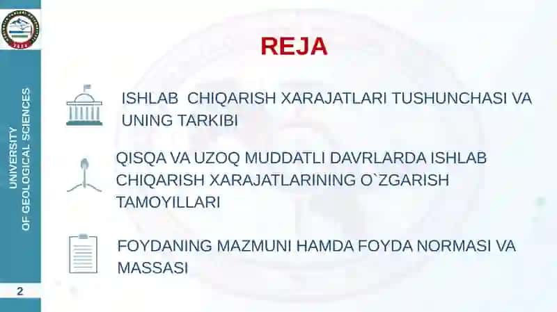 ISHLABCHIQARISH XARAJATLARI TUSHUNCHASI VA UNING TARKIBI 2