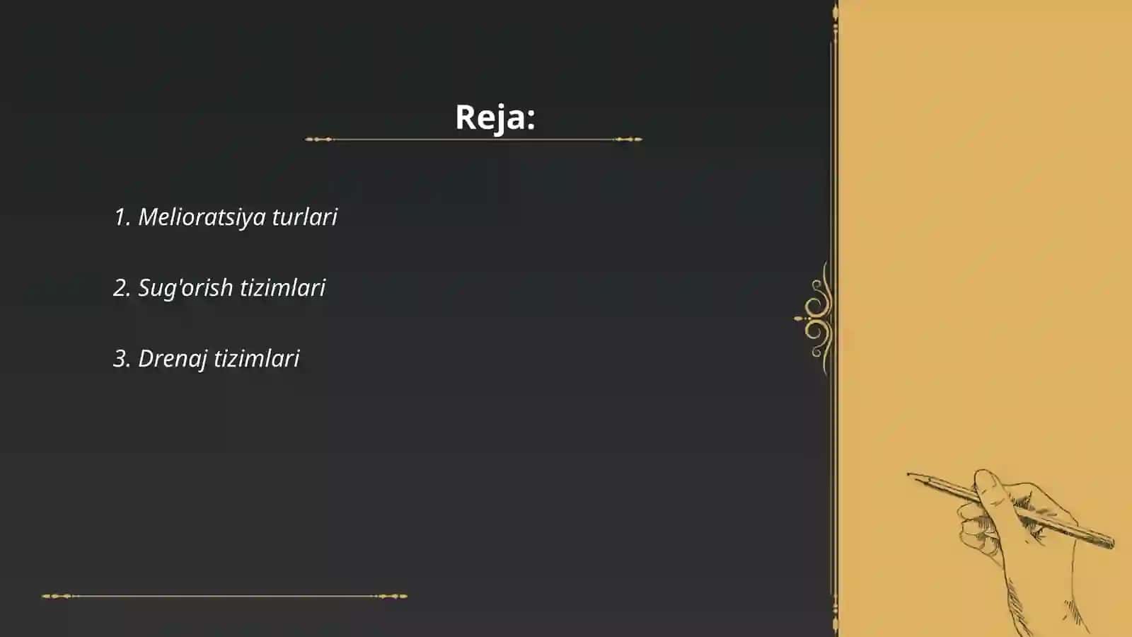 Melioratsiya va yer tuzish 2