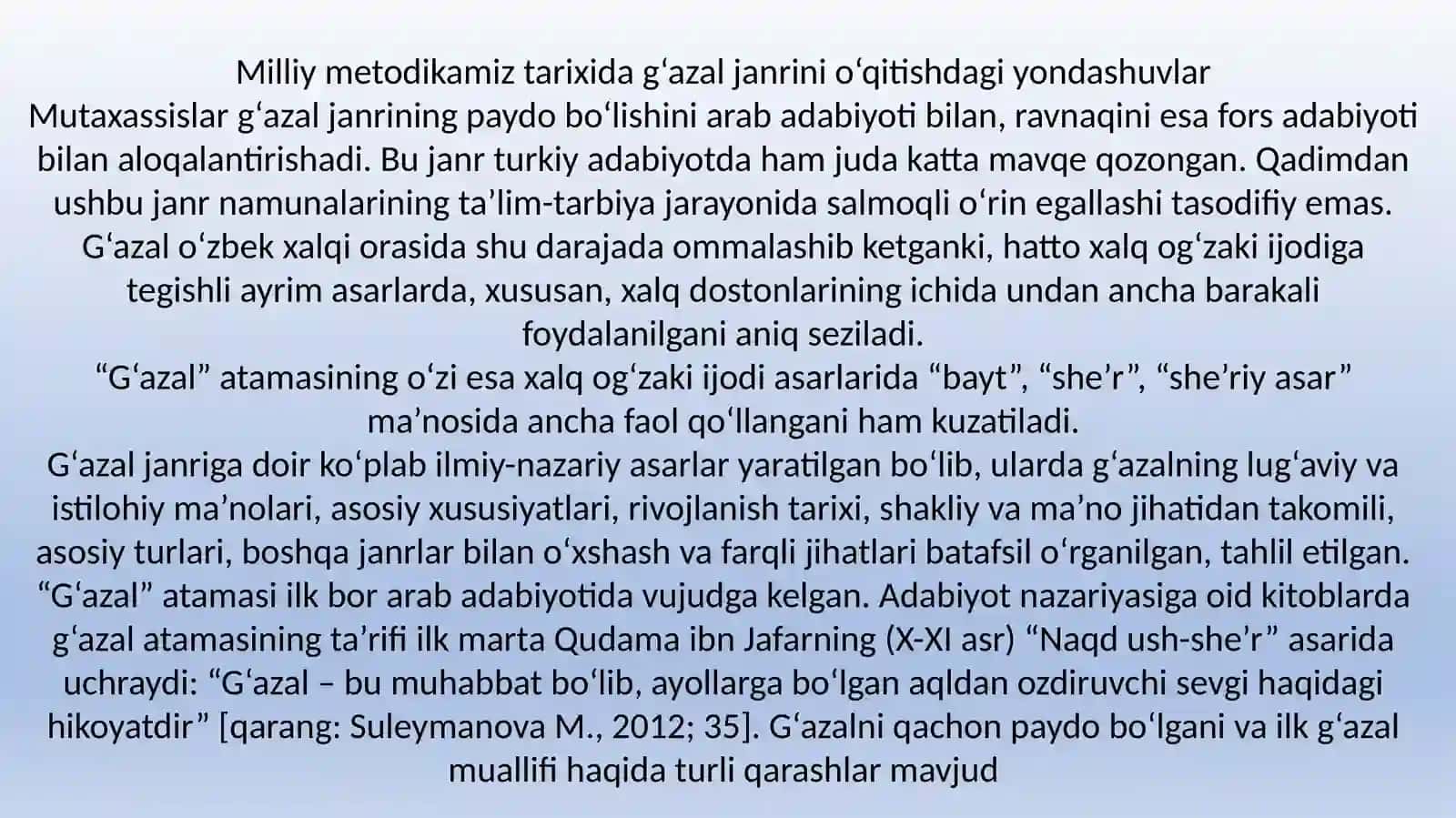 Go'zal janri tahlili 2