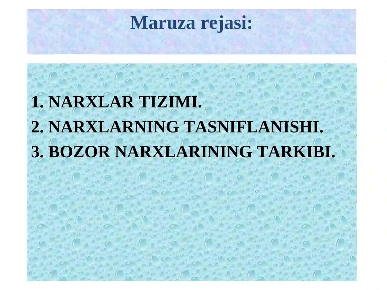 NARXLAR TIZIMI 2