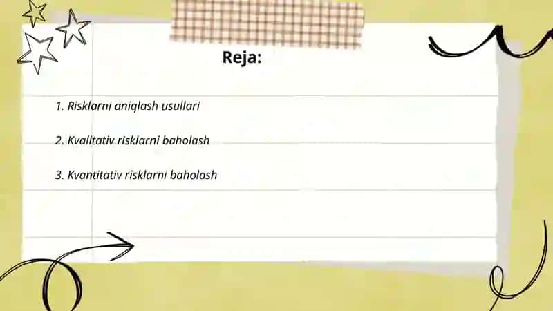 Risklarni baholash usuli 2
