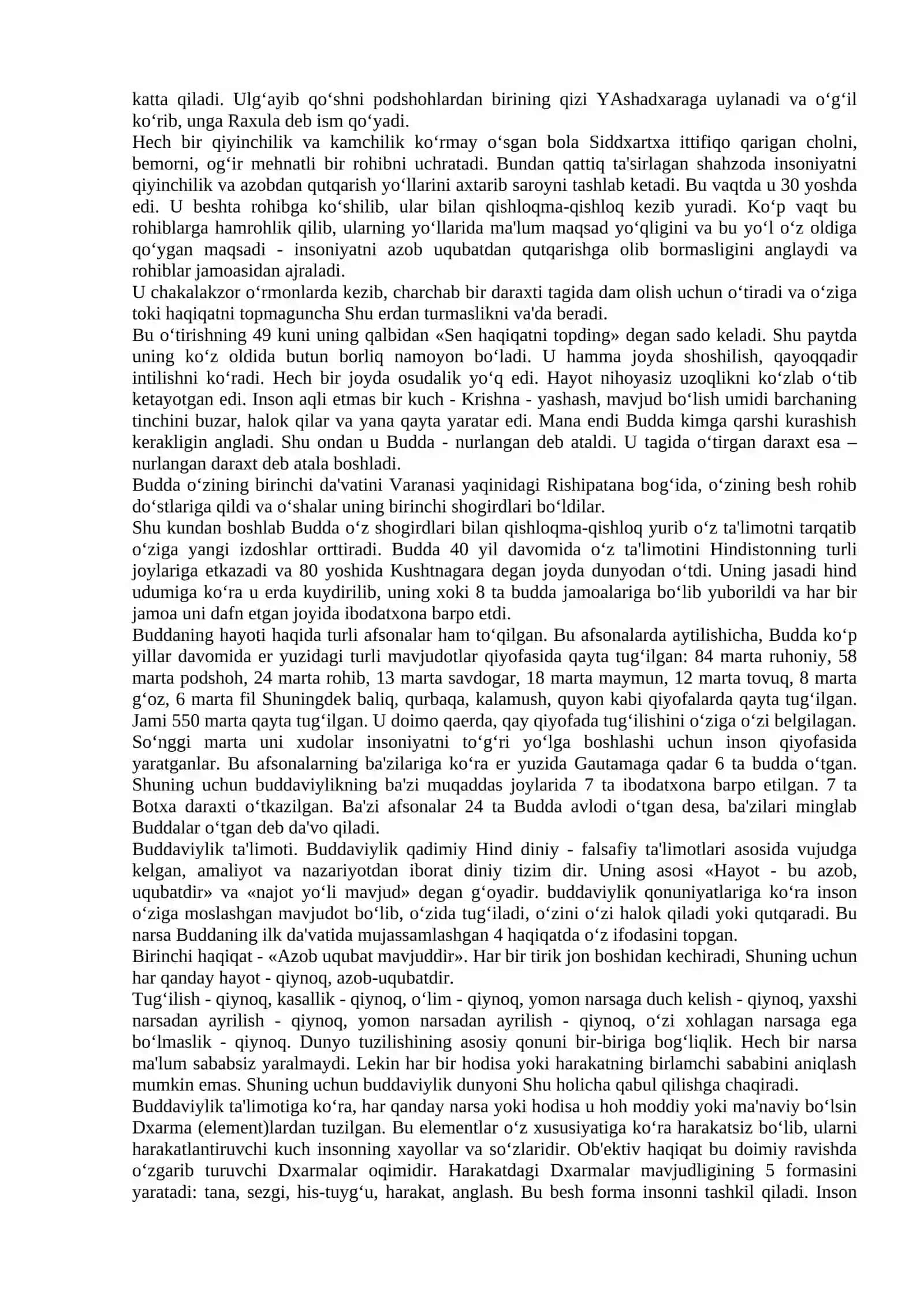 Buddaviylik va xristian dini tarixi va falsafasi 2