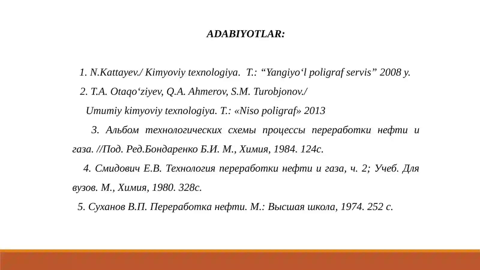 NEFT VA UNI QAYTA ISHLASH. NEFTNI OLISH USULLARI 2