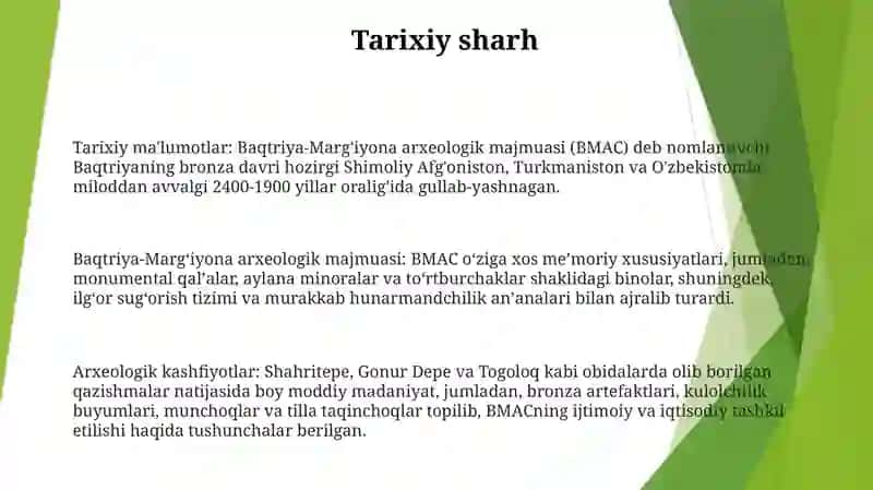 Baqtriyaning Bronza Davri Manzilgohlari 2
