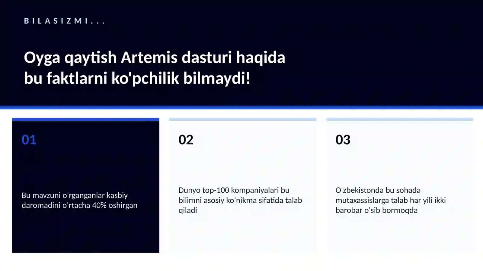 Oyga qaytish Artemis dasturi 2