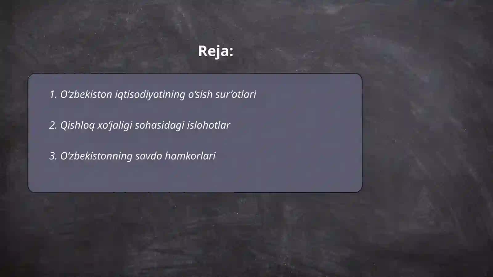 O‘zbekiston iqtisodiyoti haqida 2
