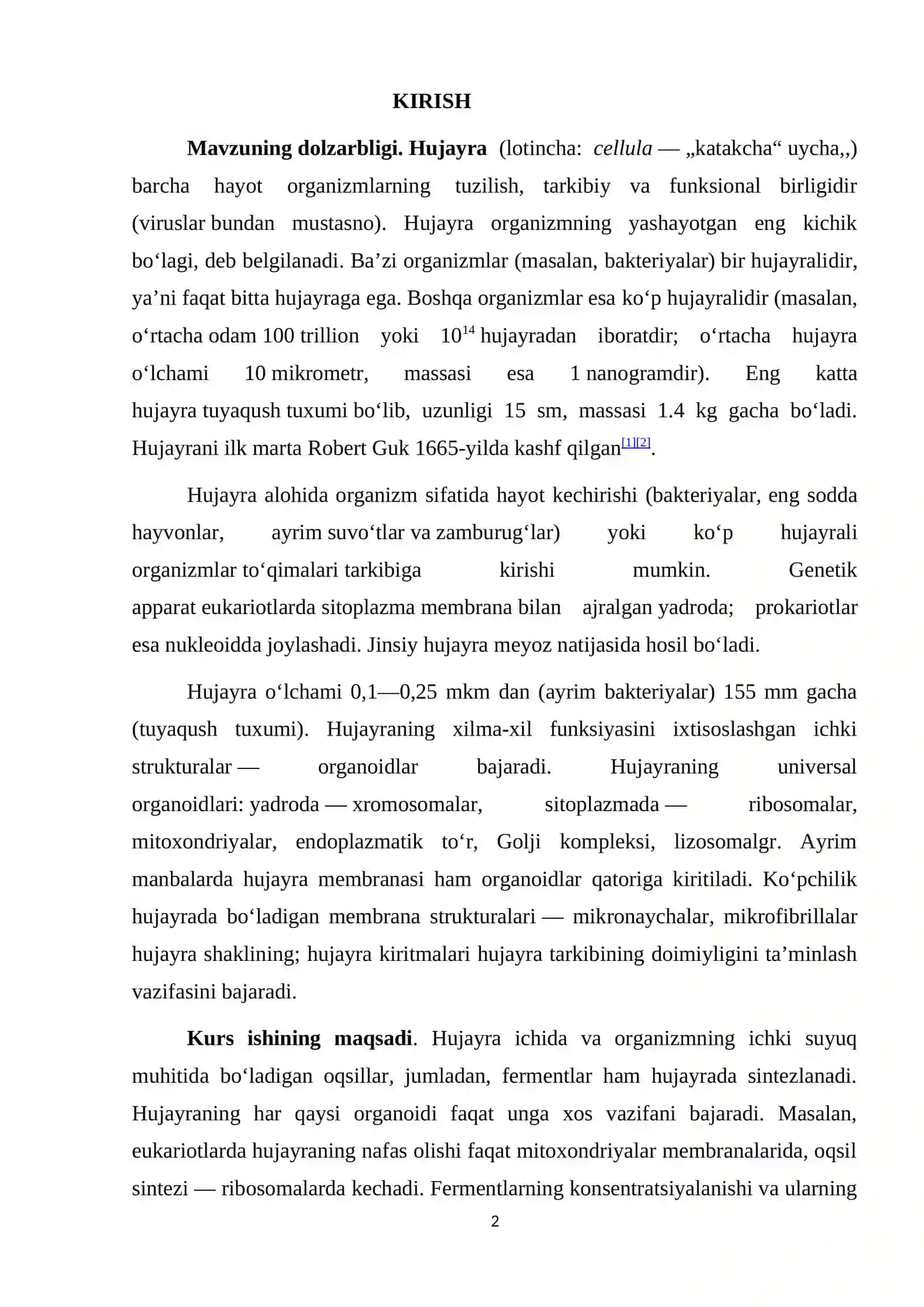 Hujayraning Kimyoviy Tarkibi 2
