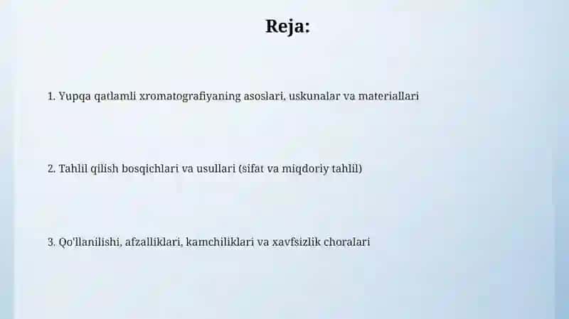 Yupqa qatlam xromotografiyasi 2