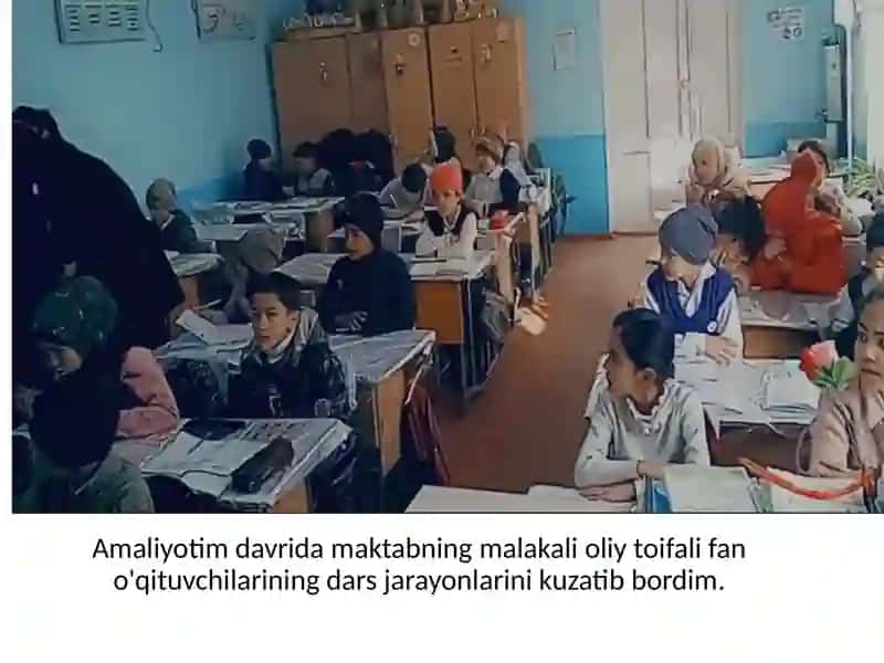 Ingliz tili fanidan pedagogik amaliyot 2