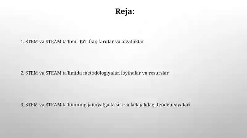 STEM va STEAM ta'lim xususiyatlari 2