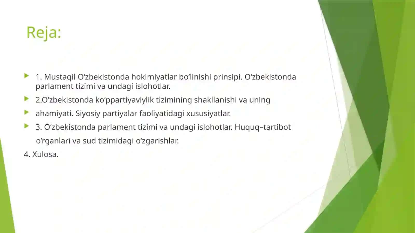 Mustaqil O‘zbekistonda hokimiyatlar bo‘linishi prinsipi 2