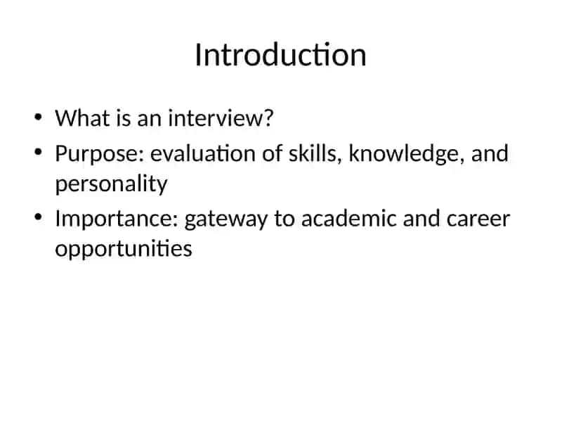 Preparing Interviews 2