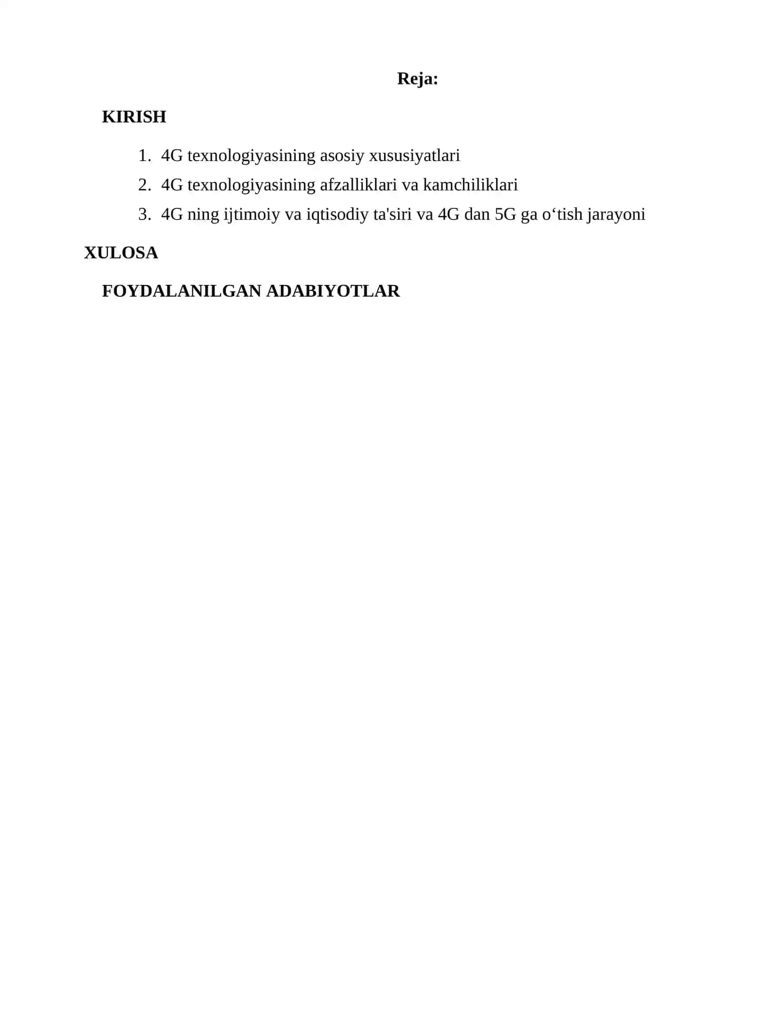 4G sotali aloqa tizimlari konsepsiyasi 2