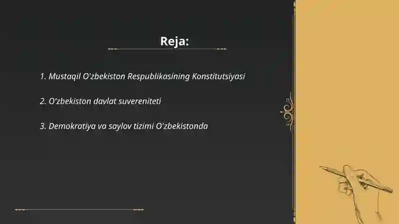 Mustaqil O'zbekiston davlati va huquqi 2
