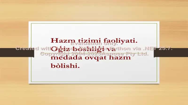 Hazm Fiziologiyasi 2