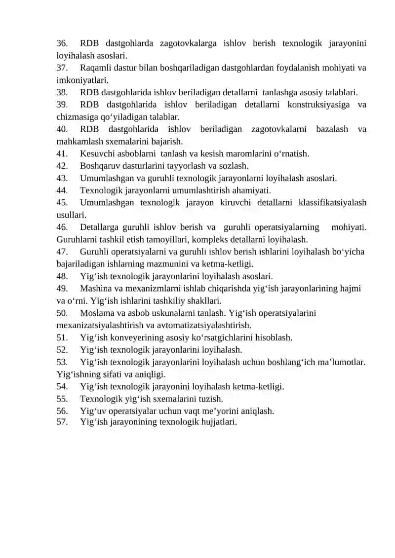 MASHINASOZLIK TEXNOLOGIYASI ASOSLARI 2