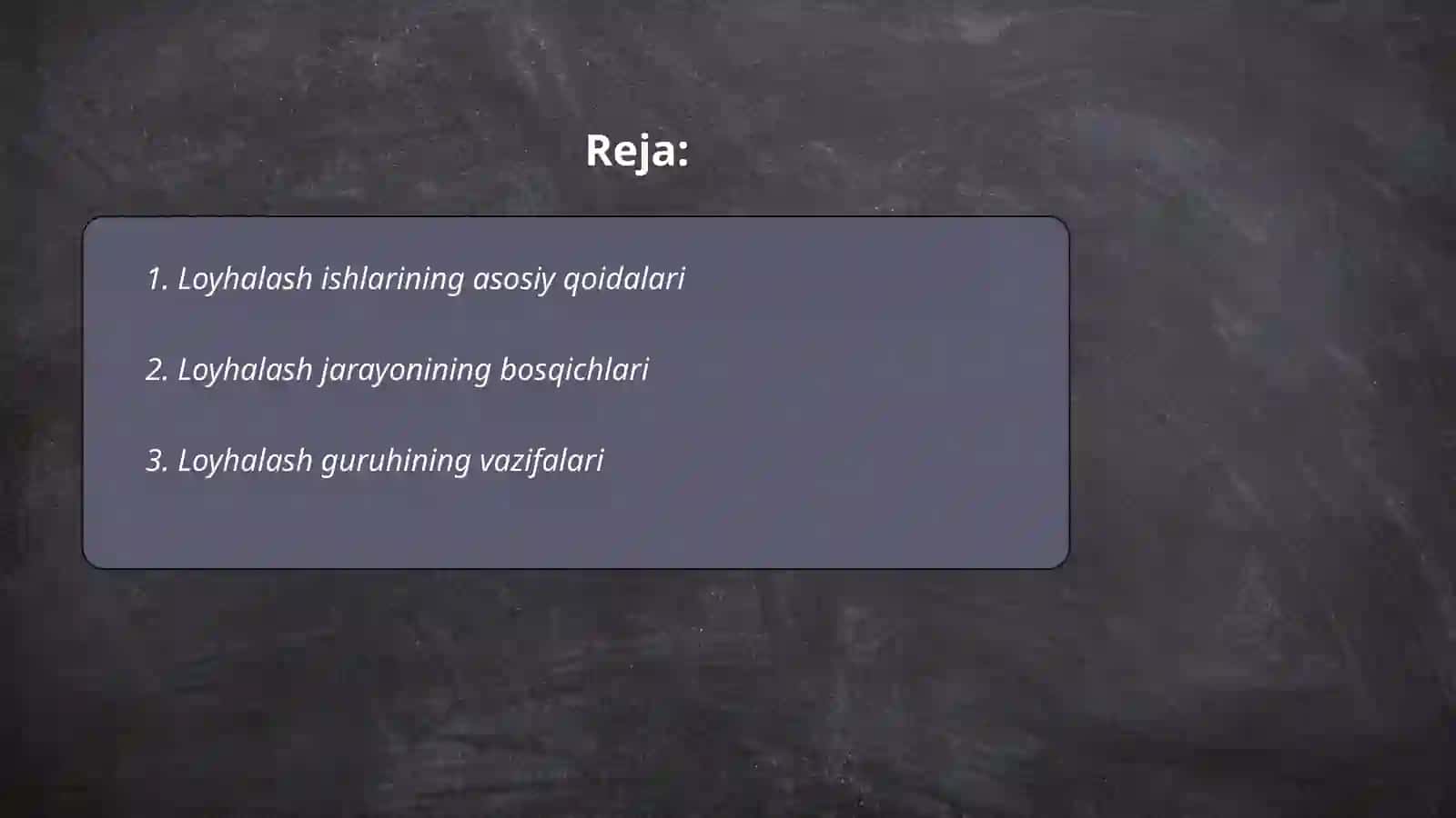 Loyhalash ishlarining xususiyatlari 2
