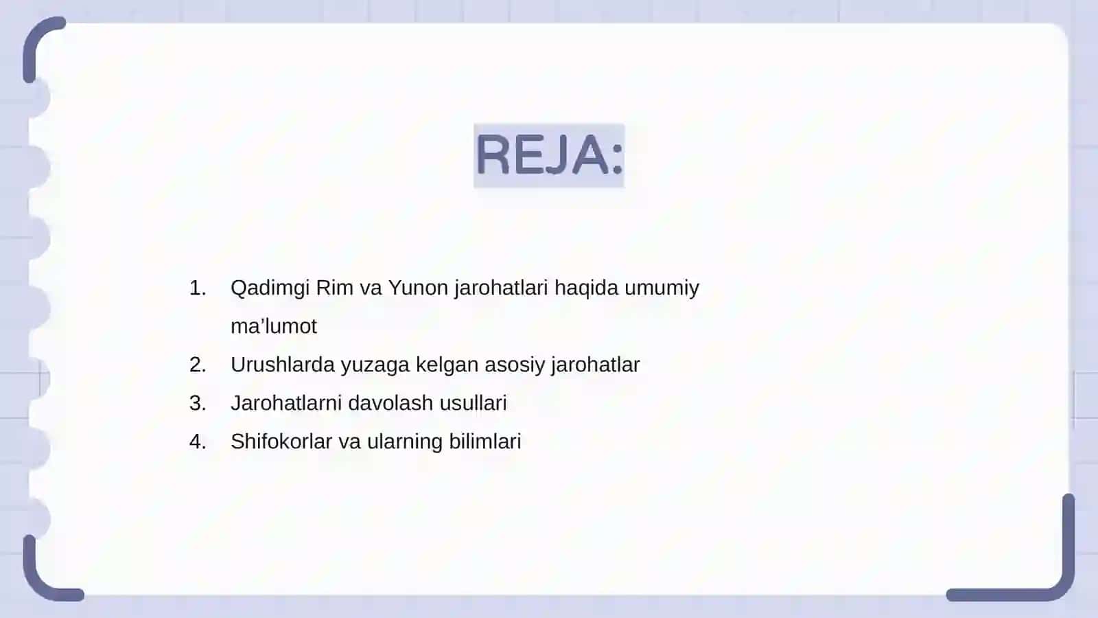 Qadimgi Rim va Yunon jarohlari 2