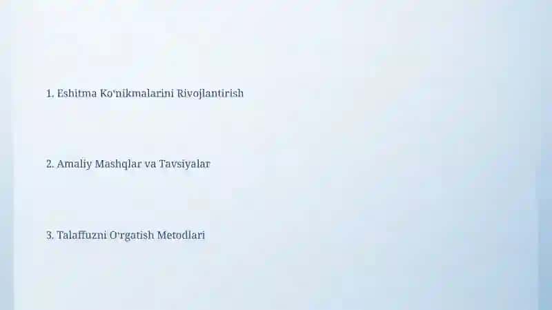 Eshitish qobilyatini rivojlantirish va talaffuzga òrgatish 2