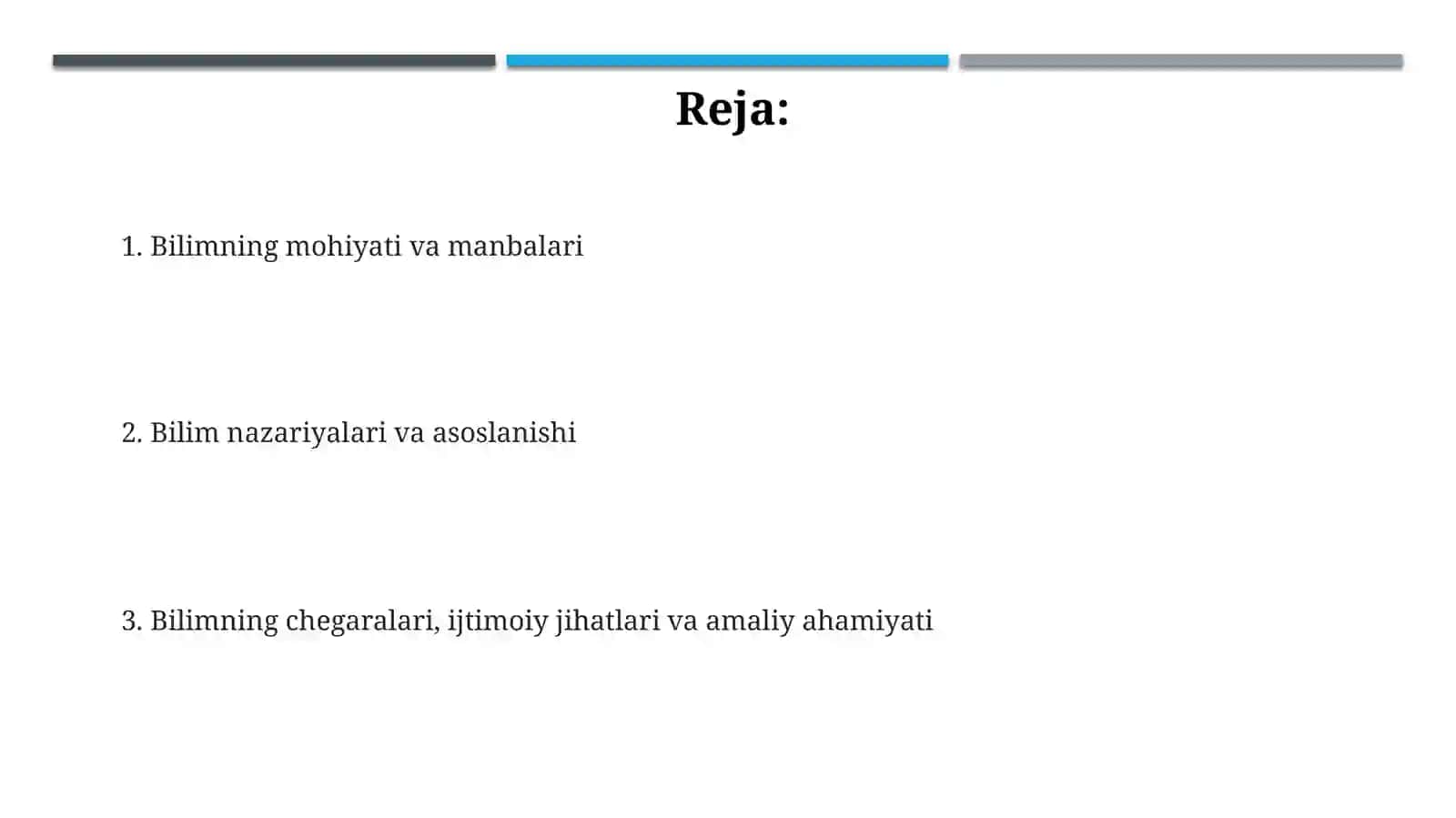 Bilish falsafasi 2