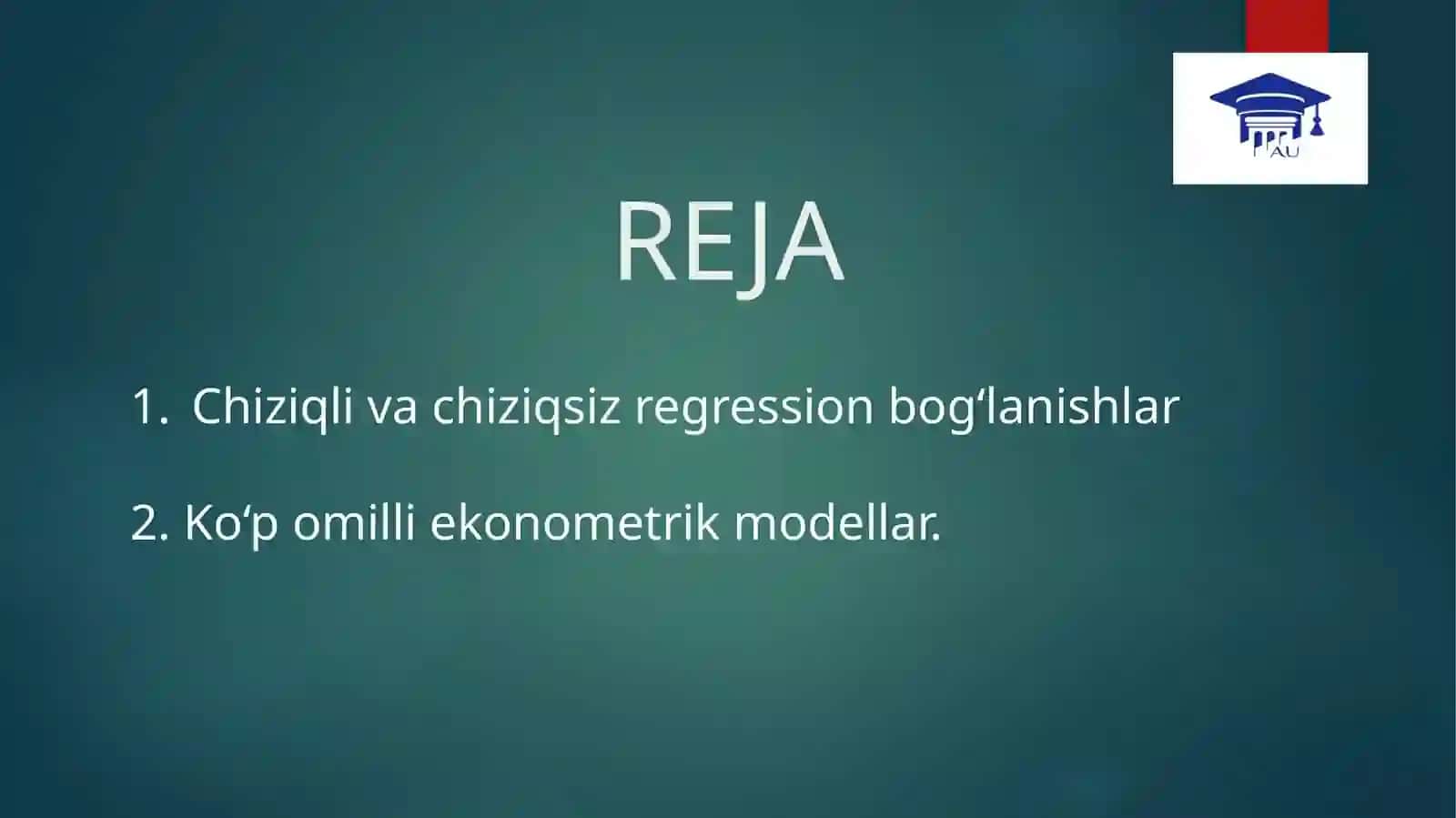 Iqtisodiyotdachiziqlimodellar 2