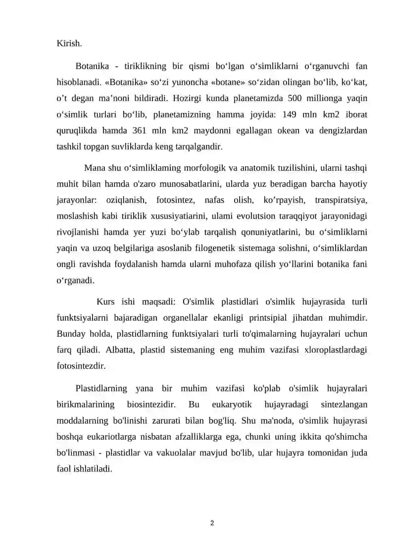 PLASTIDALAR,ULARNING TIPLARI VA TUZILISHI 2
