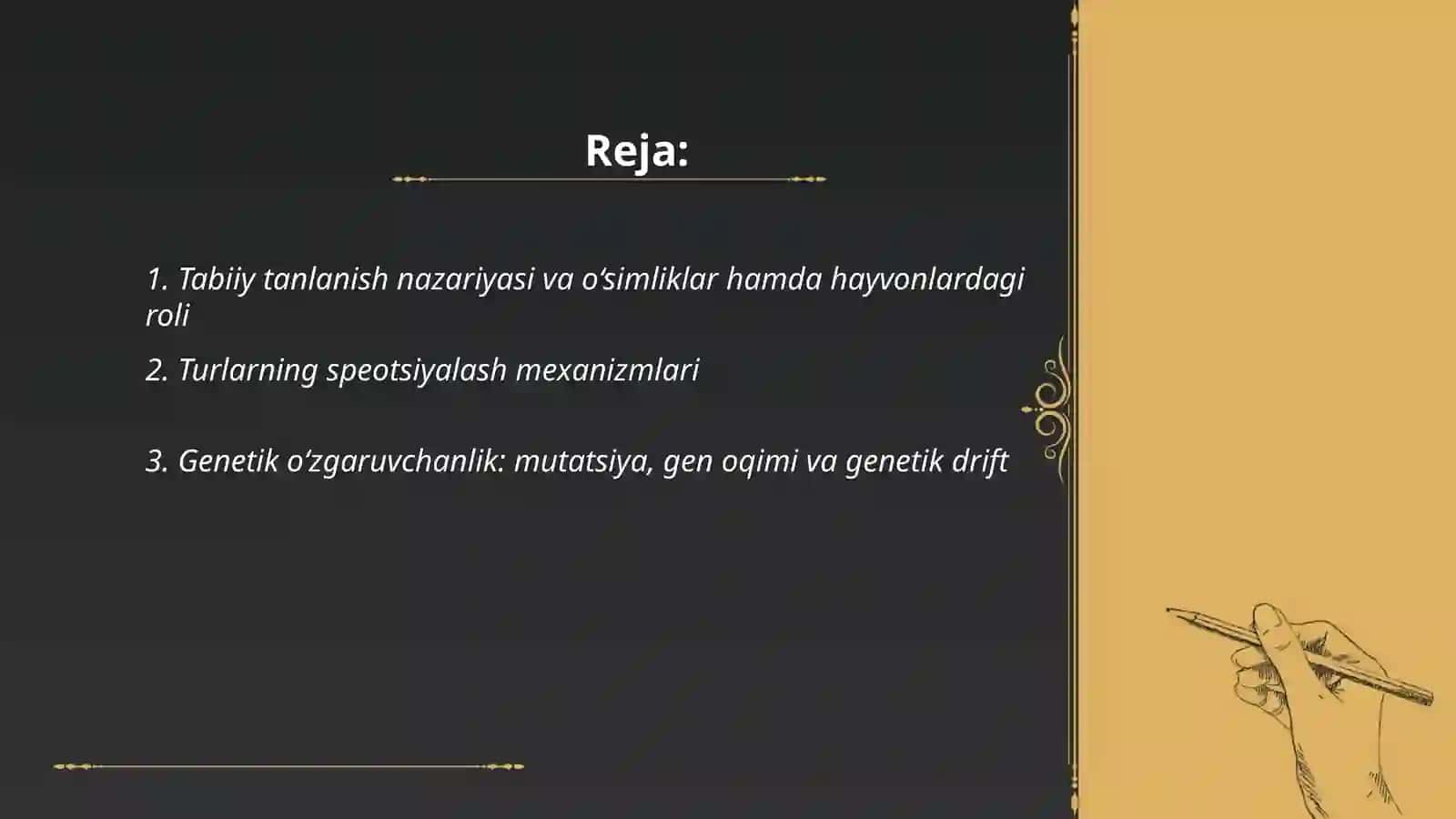 O‘simliklar va hayvonlar evolytsiyasi 2