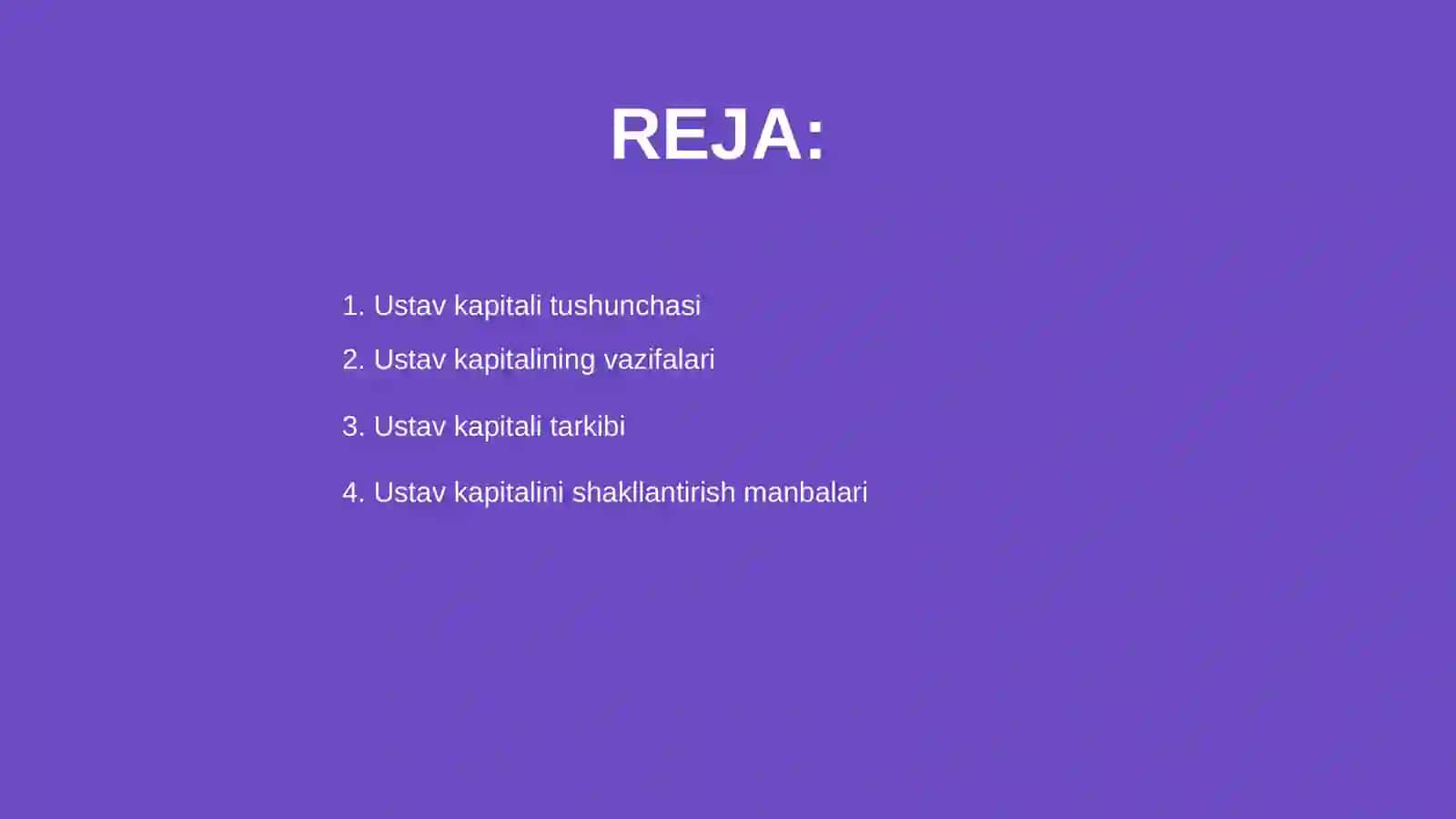 Ustav kapitalini shakllantirish 2