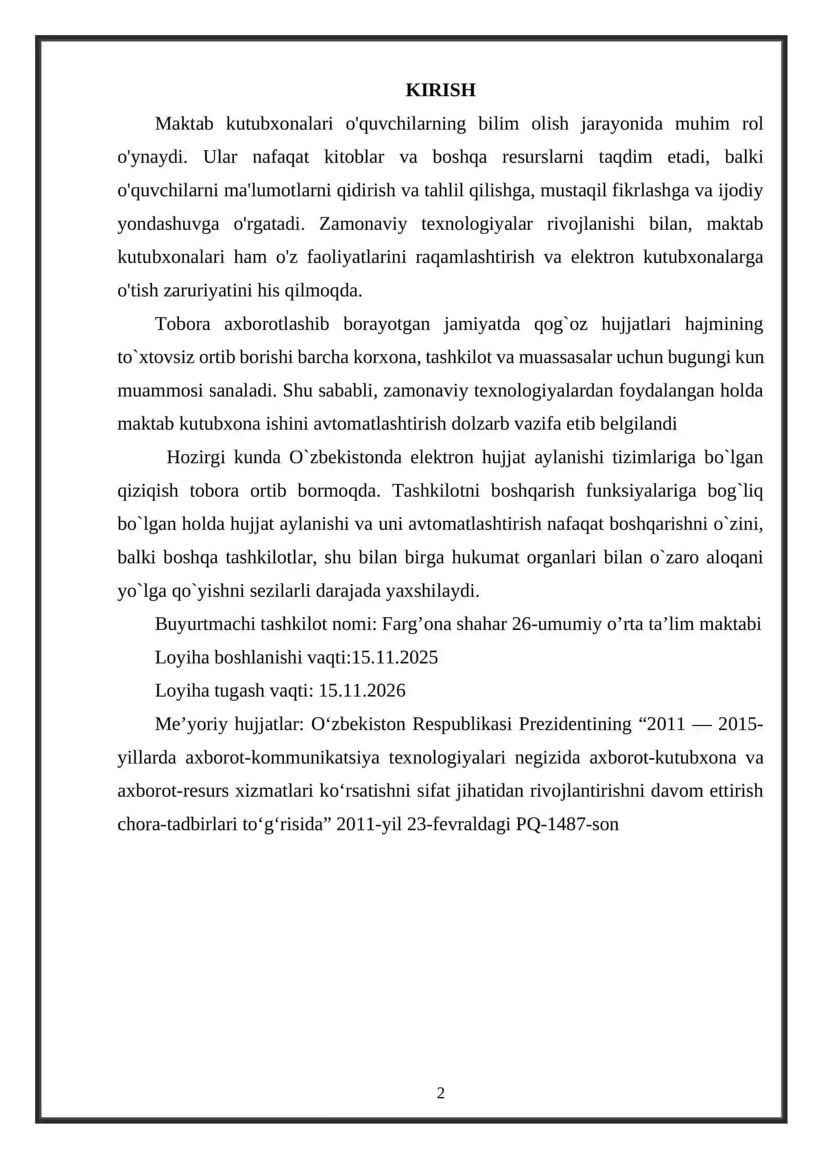 Maktab kutubxonalarini boshqarishga oid elektron kutubxona yaratish 2