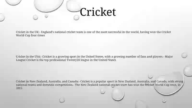 Cricket in the UK 2