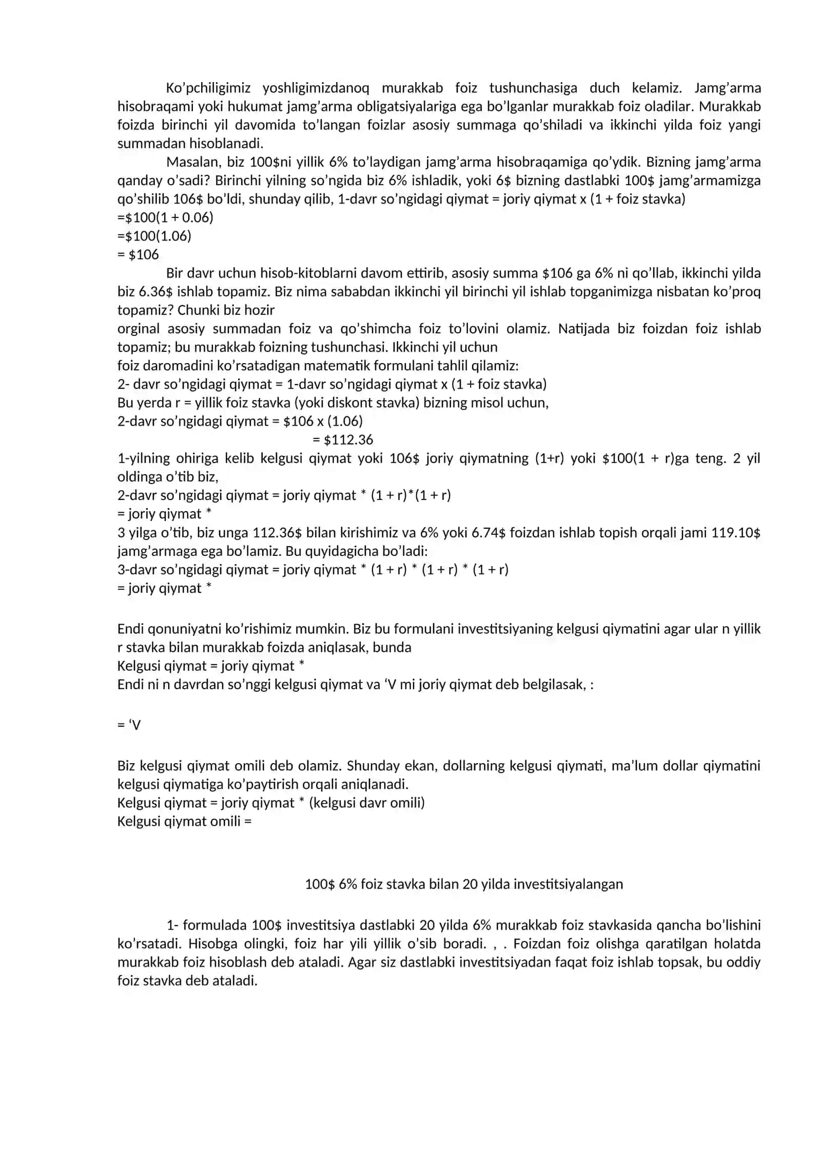 Qiymat va Oqimlar Analizi 2