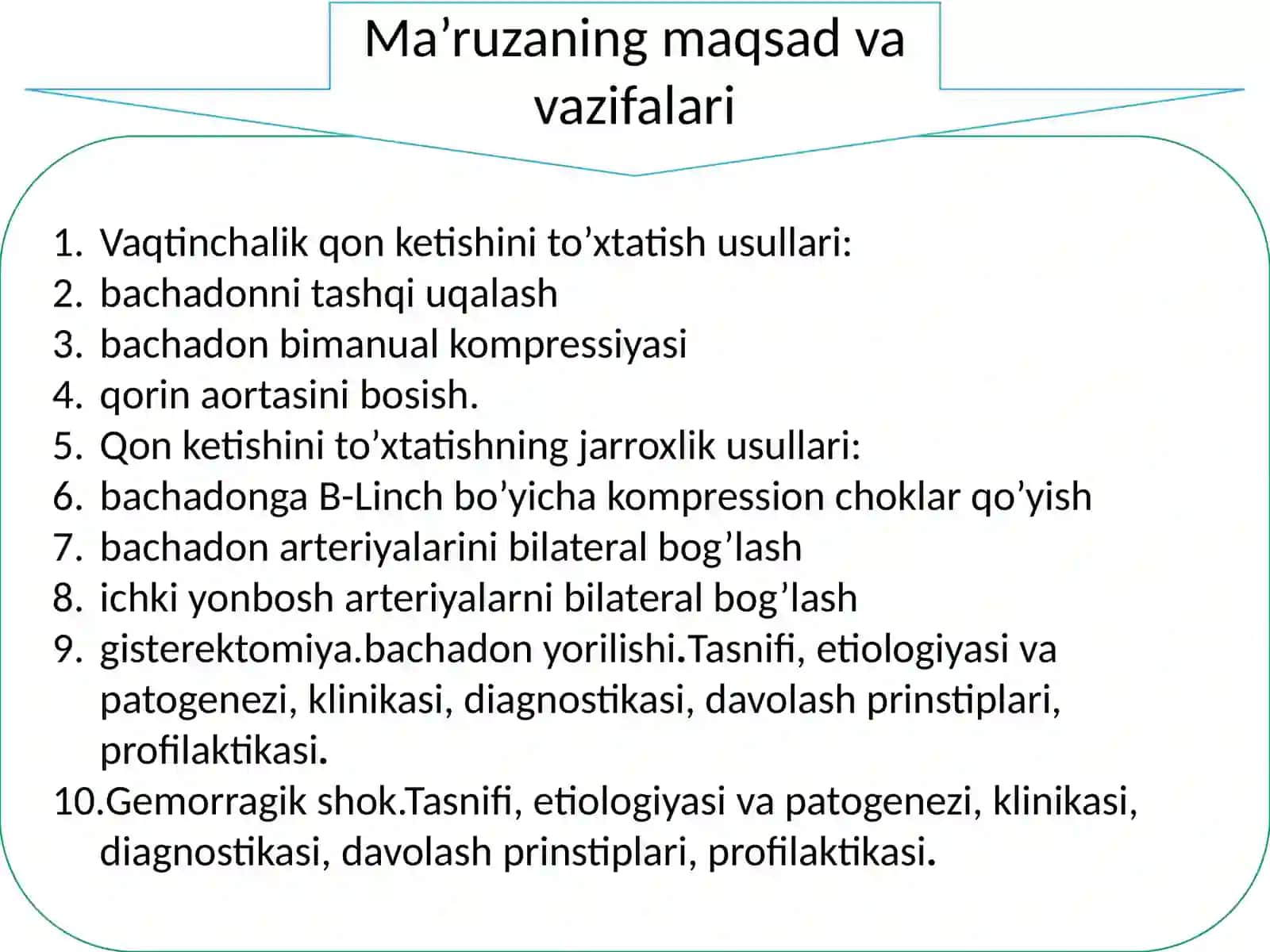 Qon ketishini to’xtatish usullari 2