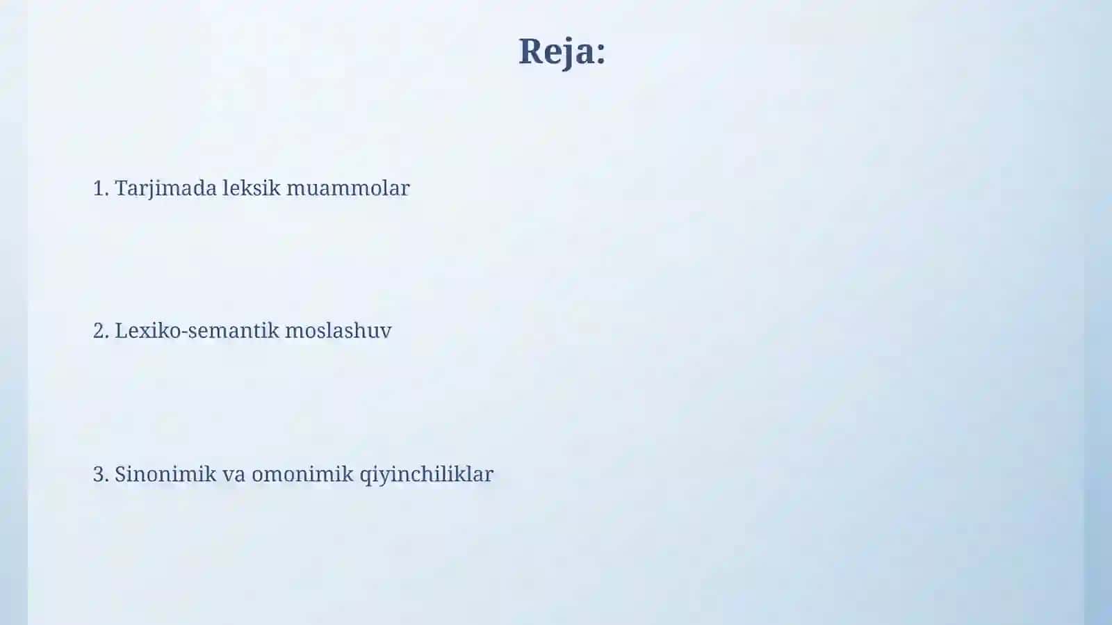 Tarjimaning leksikologik masalalari 2