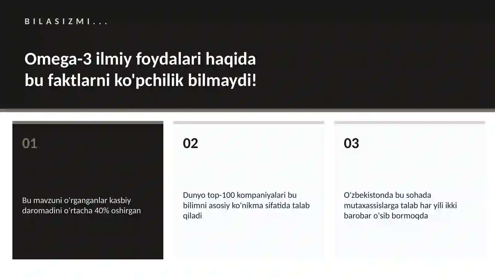 Omega-3 ilmiy foydalari 2