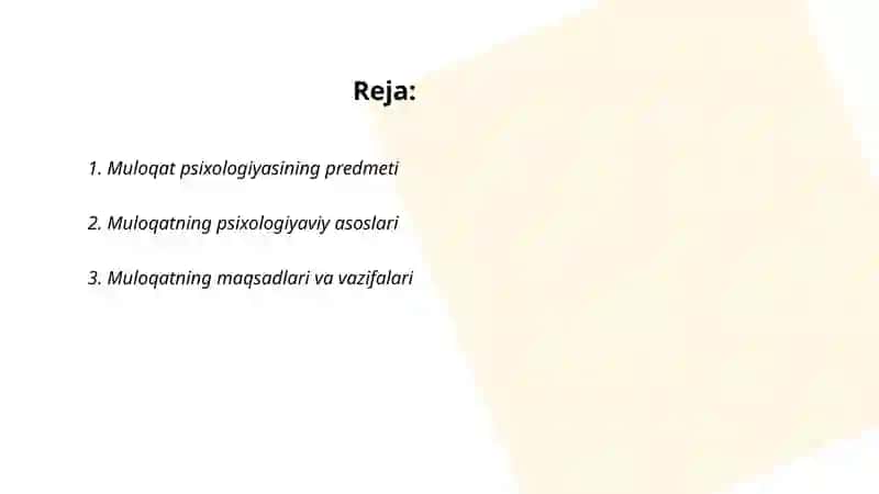 Muloqat psixologiyasining predmeti 2