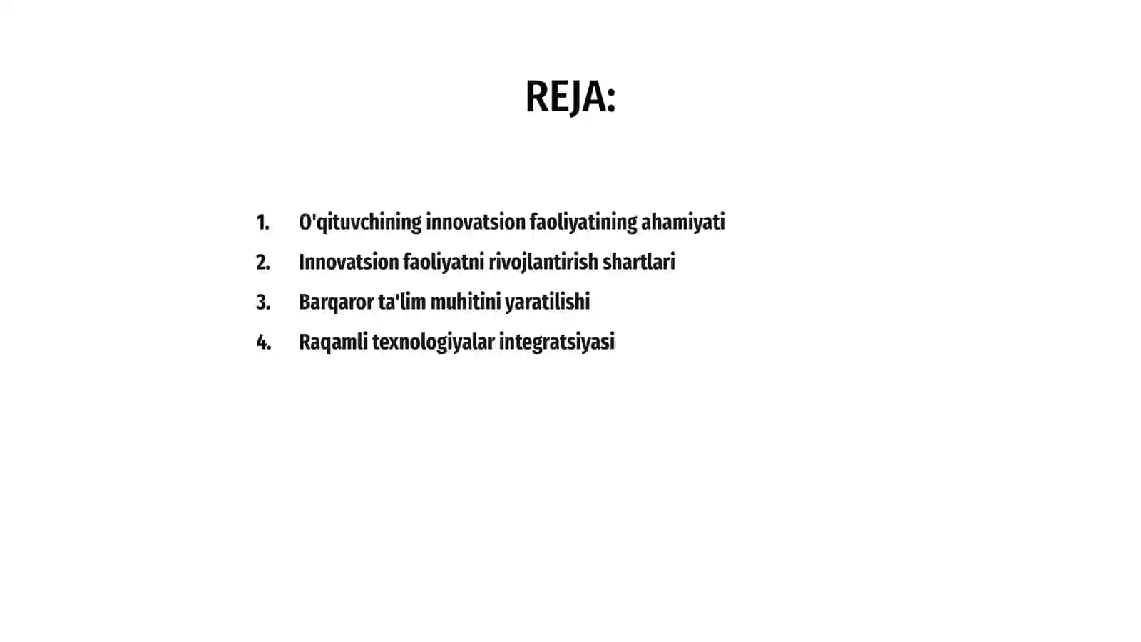 O'qituvchining innovatsion faoliyatini shakllantirish shartlari 2