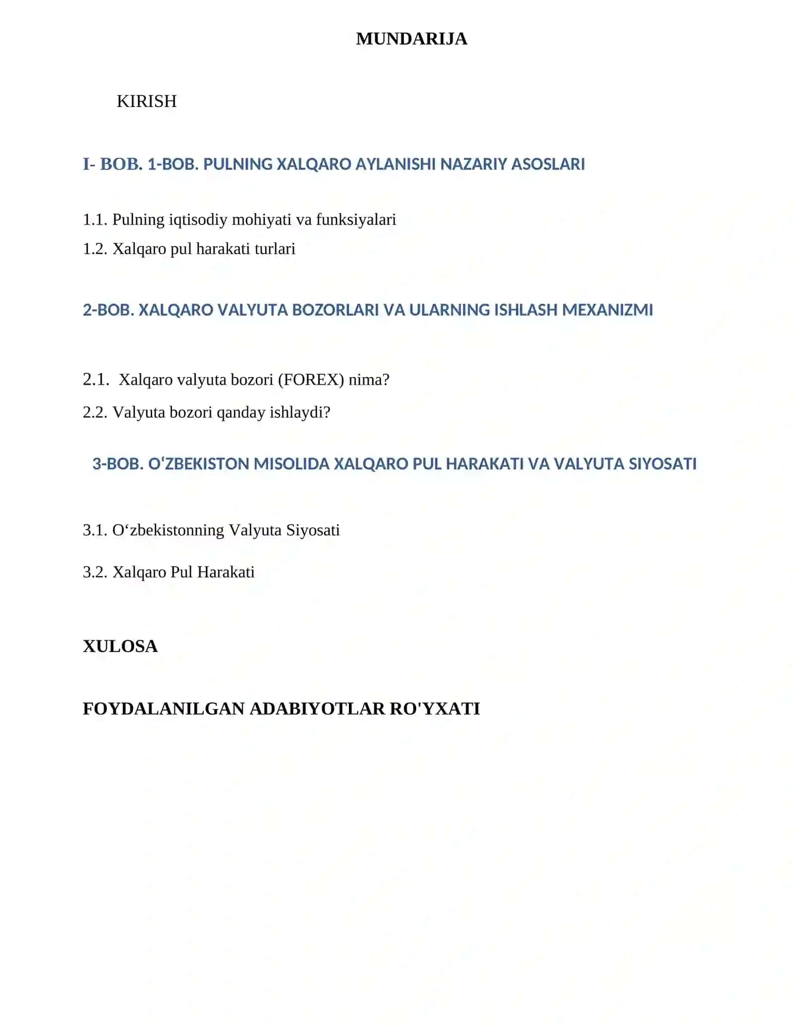 Pulning xalqaro miqyosdagi harakati 2