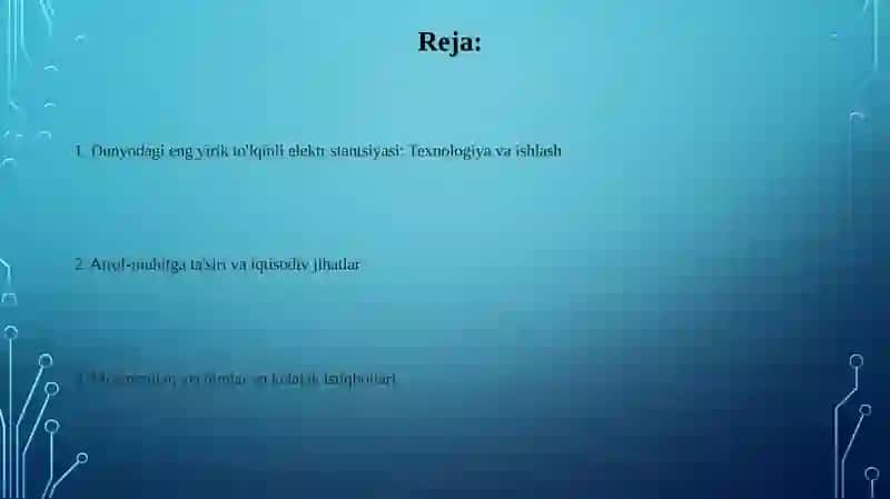 Dunyodagi eng yirik tolqin elektr stansiyasi 2