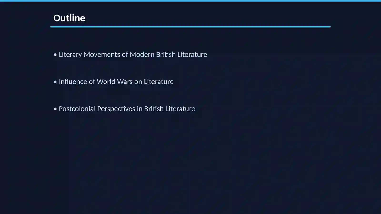Modern British literature 2