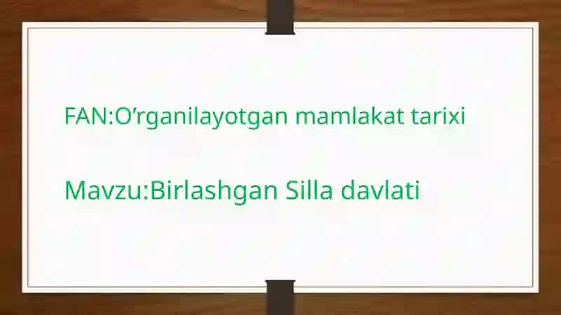 O’rganilayotgan mamlakat tarixi 2