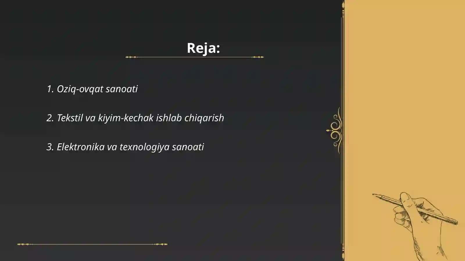 Oziq-ovqat sanoati 2