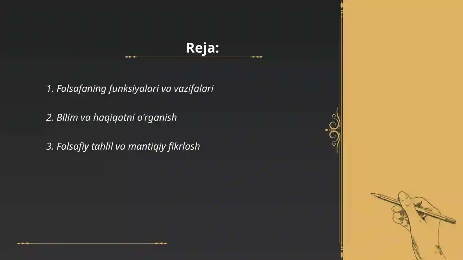 Falsafa funksiyalari 2