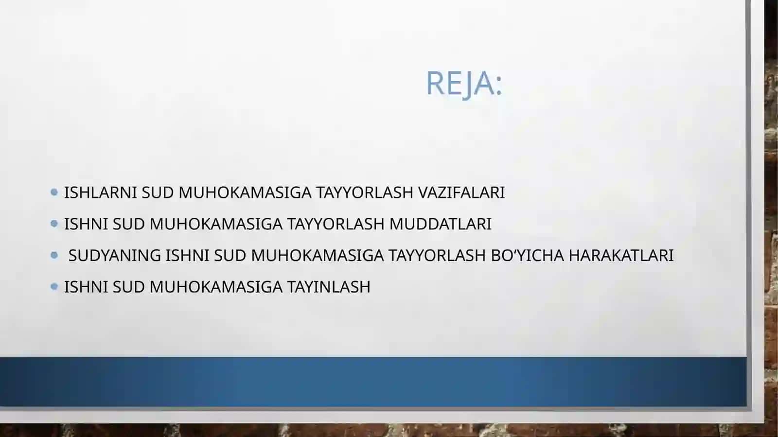 ishni sud muhokamasiga tayyorlash 2