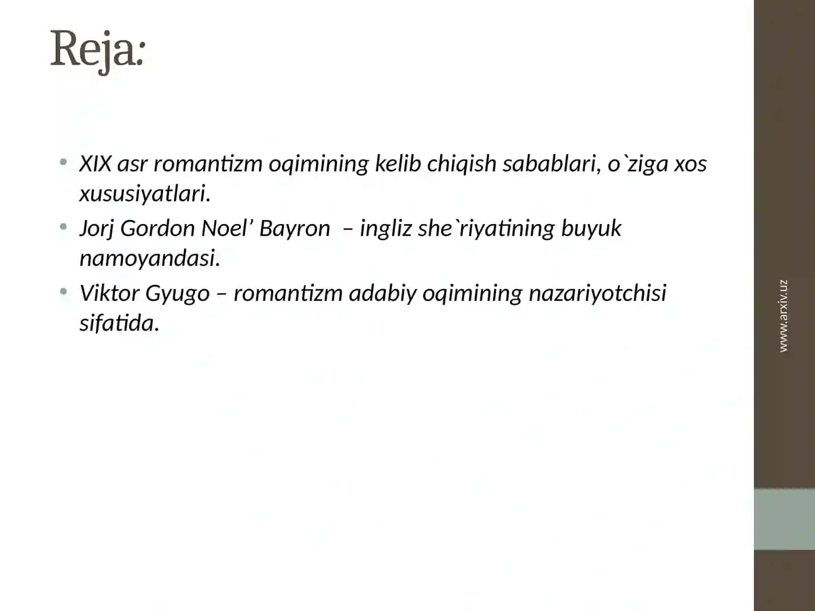 Romantizm adabiyoti 2