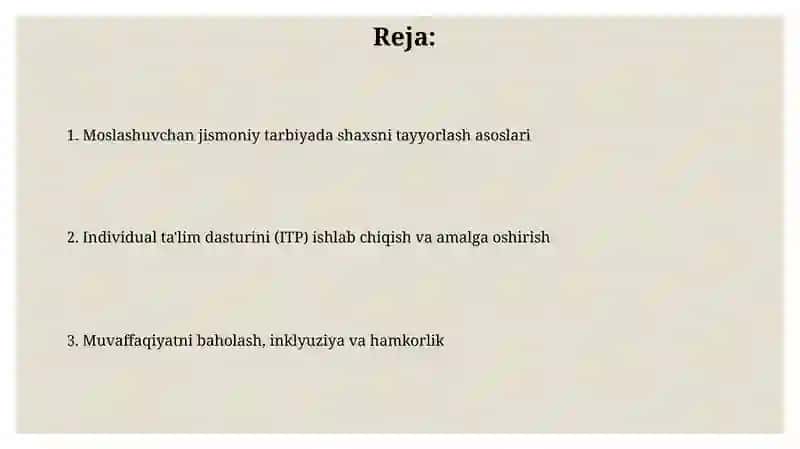 Adaptiv jismoniy tarbiya jarayoni 2