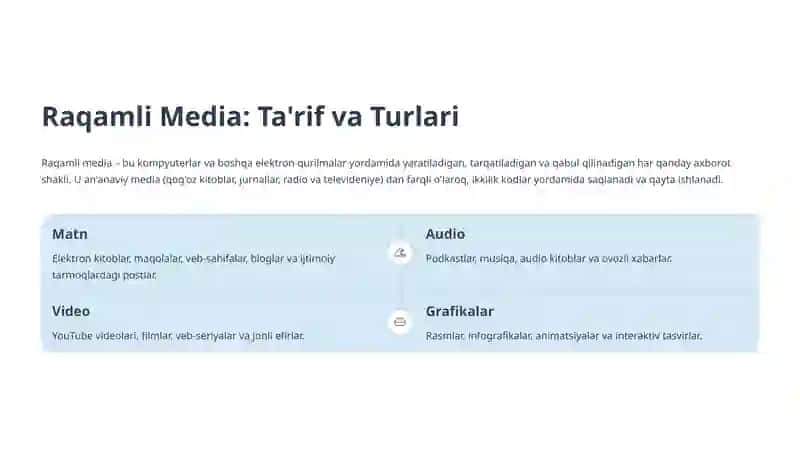 Raqamli Media va Axborot: Kelajak Landshaftini O'rganish 2