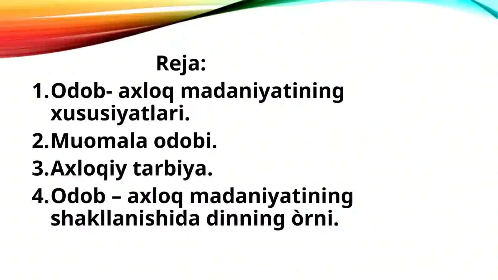 Kasbiy madaniyat va etiket 2